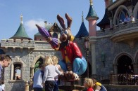 Fantasyland and Sleeping Beauty Castle (Castle Courtyard) in Disneyland Paris during Easter, as discussed in episode 12 of Zip-A-Dee-Doo-Pod: An Unofficial Disney Podcast by Aaron Wallace
