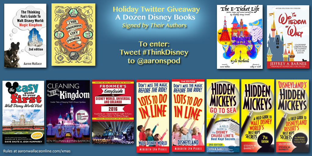 Disney Books Holiday Giveaway on Twitter, Presented by The Thinking Fan's Guide to Walt Disney World: Magic Kingdom