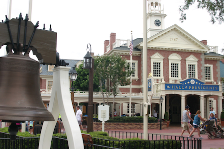 The Hall of Presidents, as featured in Disney book The Thinking Fan's Guide to Walt Disney World: Magic Kingdom by Aaron Wallace 