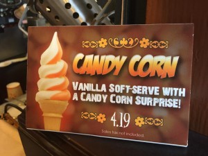 Candy Corn ice cream at Mickey's Not So Scary Halloween Party