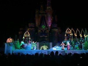 The Hocus Pocus Villain Spelltacular at Mickey's Not So Scary Halloween Party, starring Winifred Sanderson and the Sanderson Sisters